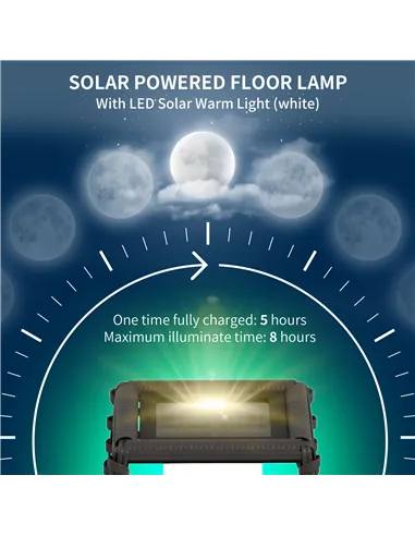 Outsunny Rattan Solar Floor Lamp, 68cm Tall Outdoor Garden Lantern Pathway Light & Decorative Lighting with Auto On/Off LED Ligh