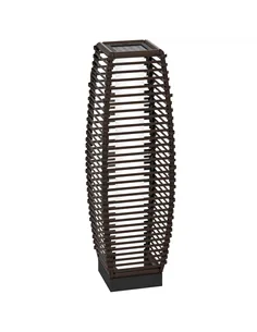 Outsunny Rattan Solar Floor Lamp,  68cm Tall Outdoor Garden Lantern Pathway Light & Decorative Lighting with Auto On/Off LED Lig