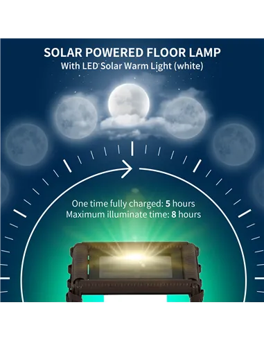 Outsunny Rattan Solar Floor Lamp,  68cm Tall Outdoor Garden Lantern Pathway Light & Decorative Lighting with Auto On/Off LED Lig