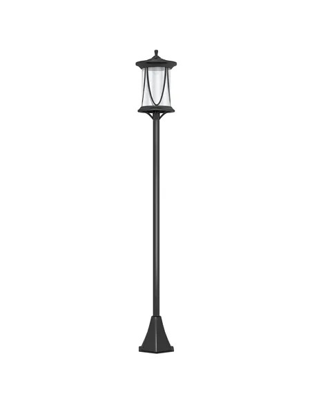Outsunny Solar Lamp Post Light, 1.3 M LED Outdoor Street Light, Waterproof IP44 for Patio, Garden, Pathway, Cool White