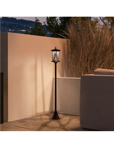 Outsunny Solar Lamp Post Light, 1.3 M LED Outdoor Street Light, Waterproof IP44 for Patio, Garden, Pathway, Cool White