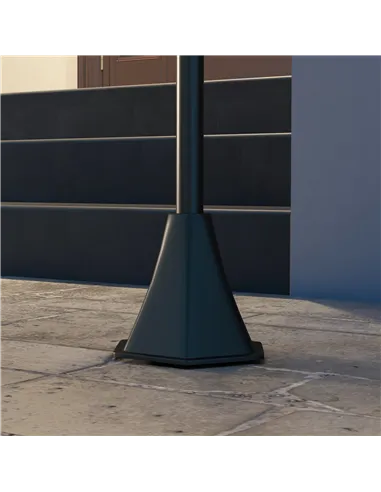 Outsunny Set of Two 1.8m Traditional Style Solar Lamp Posts - Black