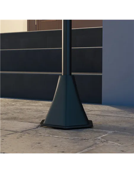 Outsunny Set of Two 1.8m Traditional Style Solar Lamp Posts - Black