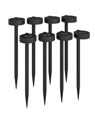 Outsunny Solar Lights Outdoor Garden Stake 8 Pack Pathway Lighting, Solar Stake Lights with Auto On/Off LED, IP44 Waterproof Pla