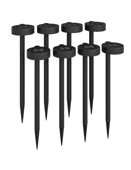Outsunny Solar Lights Outdoor Garden Stake 8 Pack Pathway Lighting, Solar Stake Lights with Auto On/Off LED, IP44 Waterproof Pla