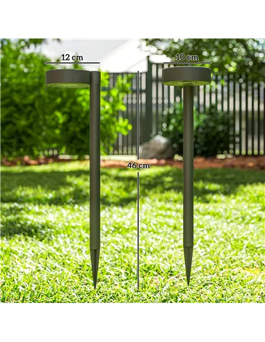 Outsunny Solar Lights Outdoor Garden Stake 8 Pack Pathway Lighting, Solar Stake Lights with Auto On/Off LED, IP44 Waterproof Pla