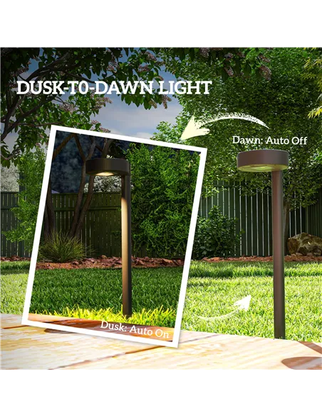 Outsunny Solar Lights Outdoor Garden Stake 8 Pack Pathway Lighting, Solar Stake Lights with Auto On/Off LED, IP44 Waterproof Pla