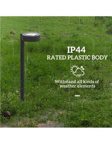 Outsunny Solar Lights Outdoor Garden Stake 8 Pack Pathway Lighting, Solar Stake Lights with Auto On/Off LED, IP44 Waterproof Pla