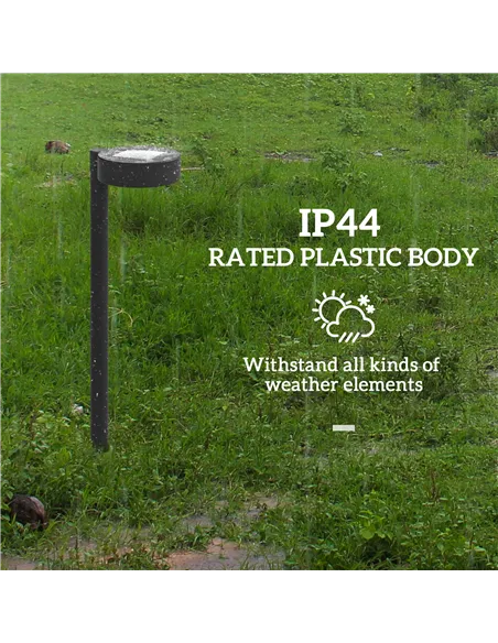 Outsunny Solar Lights Outdoor Garden Stake 8 Pack Pathway Lighting, Solar Stake Lights with Auto On/Off LED, IP44 Waterproof Pla