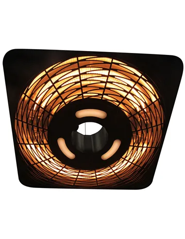 Outsunny 2000W Electric Hanging Patio Heater Ceiling Mounted Halogen Heating Indoor Outdoor with Remote Control Aluminium