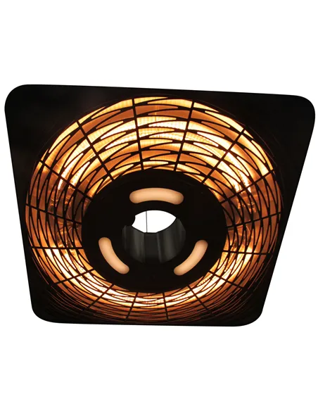 Outsunny 2000W Electric Hanging Patio Heater Ceiling Mounted Halogen Heating Indoor Outdoor with Remote Control Aluminium