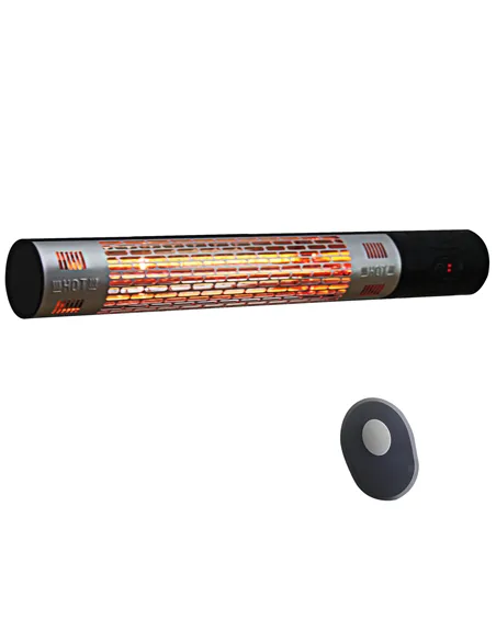 Outsunny Outdoor Patio Garden Warmer 1500W Wall Mounted Electric Infrared Halogen Heater with Remote Control Black