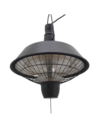 Outsunny 2100W Outdoor Ceiling Mounted Halogen Electric Heater Hanging Patio Garden Warmer Light - Black