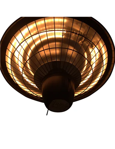 Outsunny 2100W Outdoor Ceiling Mounted Halogen Electric Heater Hanging Patio Garden Warmer Light - Black