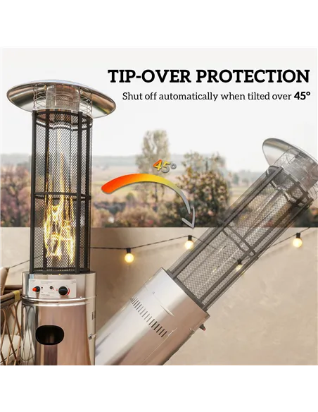 Outsunny 11Kw Adjustable Heat Gas Patio Heater