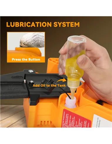 Outsunny Mini Chainsaw Cordless, 8 Inch Electric Chainsaw with 2 x 4000mAh Batteries, Brushless Motor and Safety Lock for Tree T