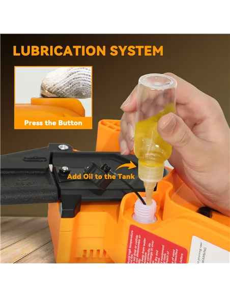 Outsunny Mini Chainsaw Cordless, 8 Inch Electric Chainsaw with 2 x 4000mAh Batteries, Brushless Motor and Safety Lock for Tree T