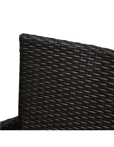 Outsunny 2 Pieces Outdoor PE Rattan Dining Chairs Set with Cushion, Garden Armchair with Armrests, High Backrest, Metal Frame Pa