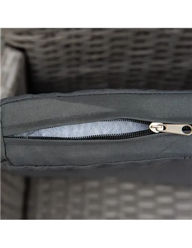 Outsunny 2 Pieces Outdoor PE Rattan Dining Chairs Set with Cushion, Garden Armchair with Armrests, High Backrest, Metal Frame Pa