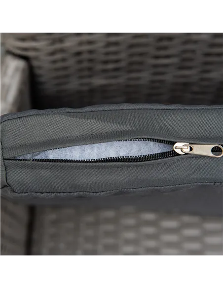 Outsunny 2 Pieces Outdoor PE Rattan Dining Chairs Set with Cushion, Garden Armchair with Armrests, High Backrest, Metal Frame Pa