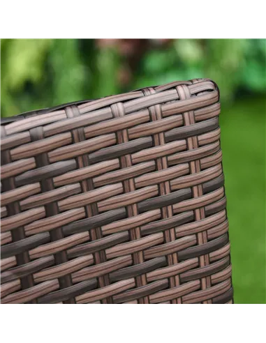 Outsunny 4 PC Rattan Chair Set, Patio Sofa Chairs Set, Cushioned Outdoor Rattan Furniture