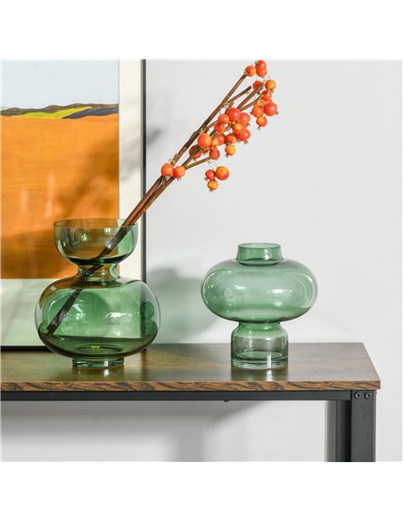 HOMCOM Industrial Console Table，Entryway Table w/Bottom Mesh Shelf Metal Frame Vintage Sofa Table for Hallway, Living Room, Rust