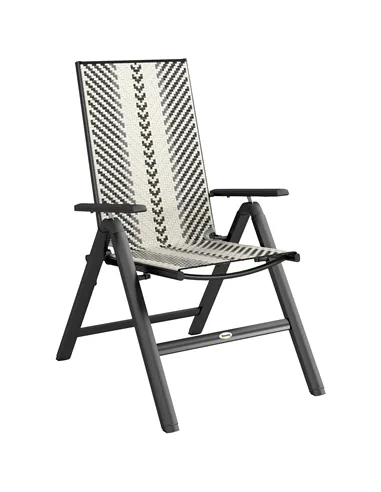 Outsunny Rattan Reclining Garden Chairs - Grey