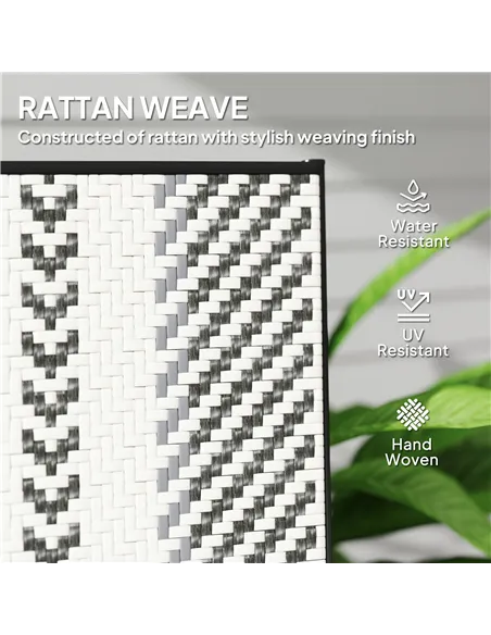 Outsunny Rattan Reclining Garden Chairs - Grey