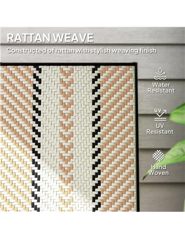 Outsunny Rattan Reclining Garden Chairs - Orange