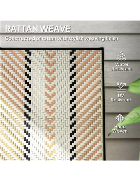 Outsunny Rattan Reclining Garden Chairs - Orange