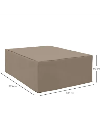 Outsunny 600D Oxford Patio Garden Furniture Dining Table Chair Set Cover Water Protector Waterproof Anti-UV – Beige