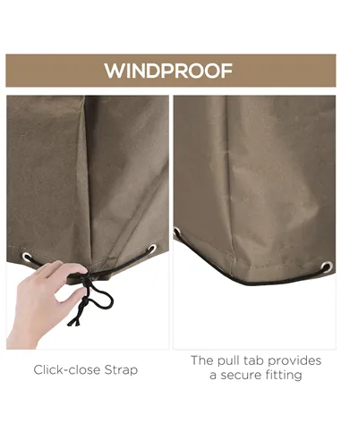 Outsunny 600D Oxford Patio Garden Furniture Dining Table Chair Set Cover Water Protector Waterproof Anti-UV – Beige