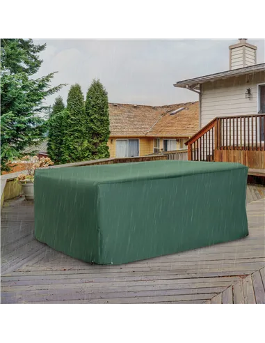 Outsunny Outdoor Garden Furniture Cover Waterproof, Anti-UV 600D Heavy Duty Oxford Fabric Patio Furniture Cover for Rectangular 