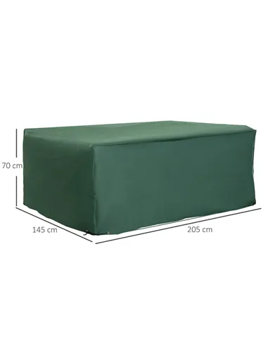 Outsunny Outdoor Garden Furniture Cover Waterproof, Anti-UV 600D Heavy Duty Oxford Fabric Patio Furniture Cover for Rectangular 