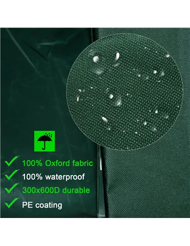 Outsunny Outdoor Garden Furniture Cover Waterproof, Anti-UV 600D Heavy Duty Oxford Fabric Patio Furniture Cover for Rectangular 