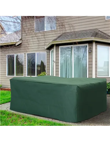 Outsunny Outdoor Garden Furniture Cover Waterproof, Anti-UV 600D Heavy Duty Oxford Fabric Patio Furniture Cover for Rectangular 