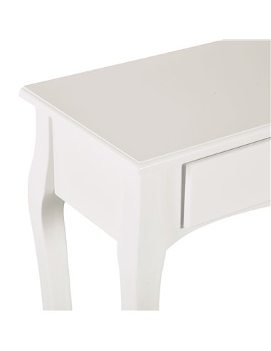 HOMCOM Console Table Modern Sofa Side Desk with Storage Shelves Drawers for Living Room Entryway Bedroom Ivory White