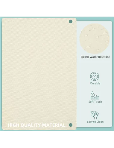 Outsunny Replacement Cushion Covers for Garden Sofa Set, Garden Rattan Sofa Cushion Polyester Cover Replacement Outdoor - No Cus