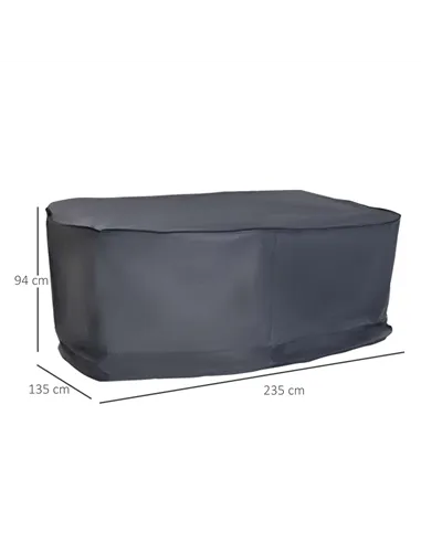 Outsunny Garden Furniture Cover, Waterproof Windproof 420D Heavy Duty Oxford Fabric    Rattan Furniture Cover, Rectangular Outdo