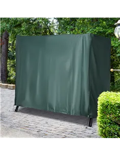 Outsunny 205 x 124cm Three-Seater Swing Chair Protective Cover Deep Green 2