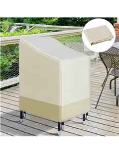 Outsunny 600D Oxford Cloth Waterproof Furniture Cover Wicker Chairs Garden Patio Rattan Seat Outdoor Protector L70*W90*H115cm 2