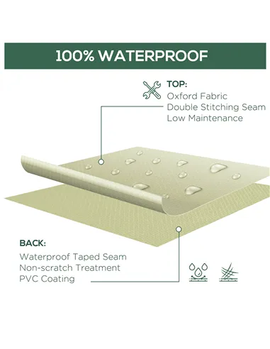 Outsunny 600D Oxford Cloth Waterproof Furniture Cover Wicker Chairs Garden Patio Rattan Seat Outdoor Protector L70*W90*H115cm