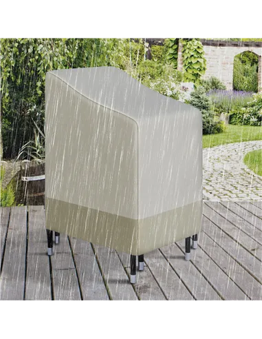 Outsunny 600D Oxford Cloth Waterproof Furniture Cover Wicker Chairs Garden Patio Rattan Seat Outdoor Protector L70*W90*H115cm