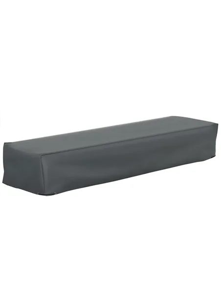 Outsunny 200x73cm Outdoor Garden Rattan Furniture Protective Cover Water UV Resistant Grey