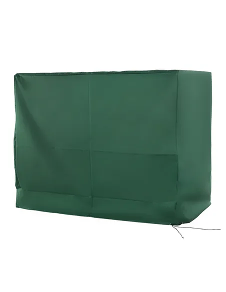 Outsunny 3-Seat Outdoor Garden Swing Chair Protective Cover Water UV Resistant, 240L x 133Wcm, Green