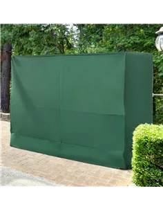 Outsunny 3-Seat Outdoor Garden Swing Chair Protective Cover Water UV Resistant, 240L x 133Wcm, Green 2