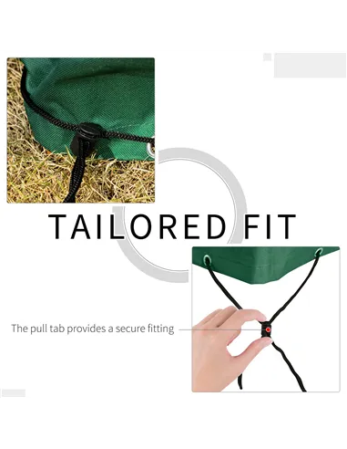 Outsunny 3-Seat Outdoor Garden Swing Chair Protective Cover Water UV Resistant, 240L x 133Wcm, Green