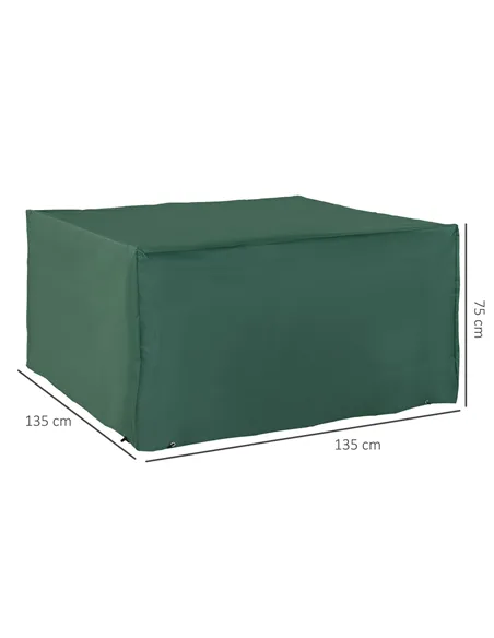 Outsunny Outdoor Garden Furniture Cover Waterproof, Anti-UV 600D Heavy Duty Oxford Fabric Patio Furniture Cover for Rectangular 