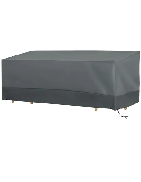 Outsunny Rectangular Patio Garden Furniture Cover Waterproof for 3 Seater Sofa Bistro Set, UV Resistant Protection 600D Oxford F