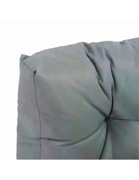 Outsunny 2Pcs Garden Tufted Pallet Cushions Seat Pad Back Cushion Indoor Outdoor Grey